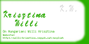krisztina willi business card